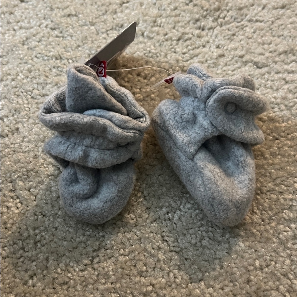 Zutano Gray Baby Booties